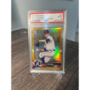 Ian Anderson Atlanta Braves 2018 Bowman Chrome /50 Graded PSA 9